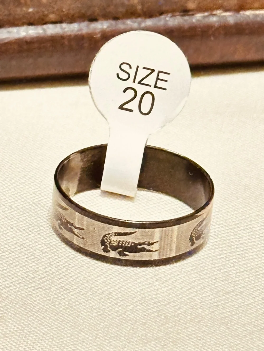 Stainless Steel Alligator Crocodile Black Silver Ring Size 10.5 NWT Unisex Men